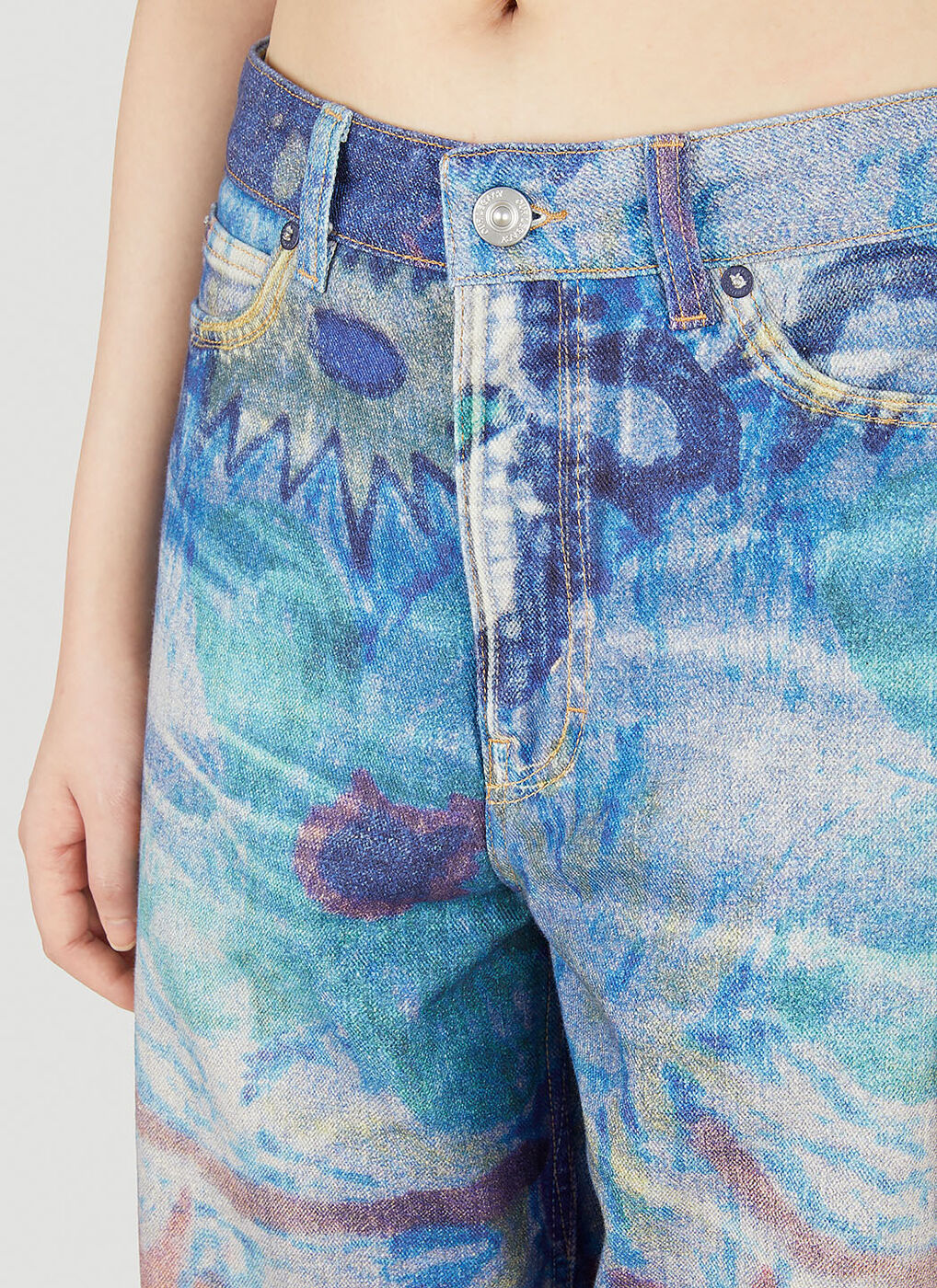 Hank Grüner Digital Chalk Print Jeans in Blue Our Legacy