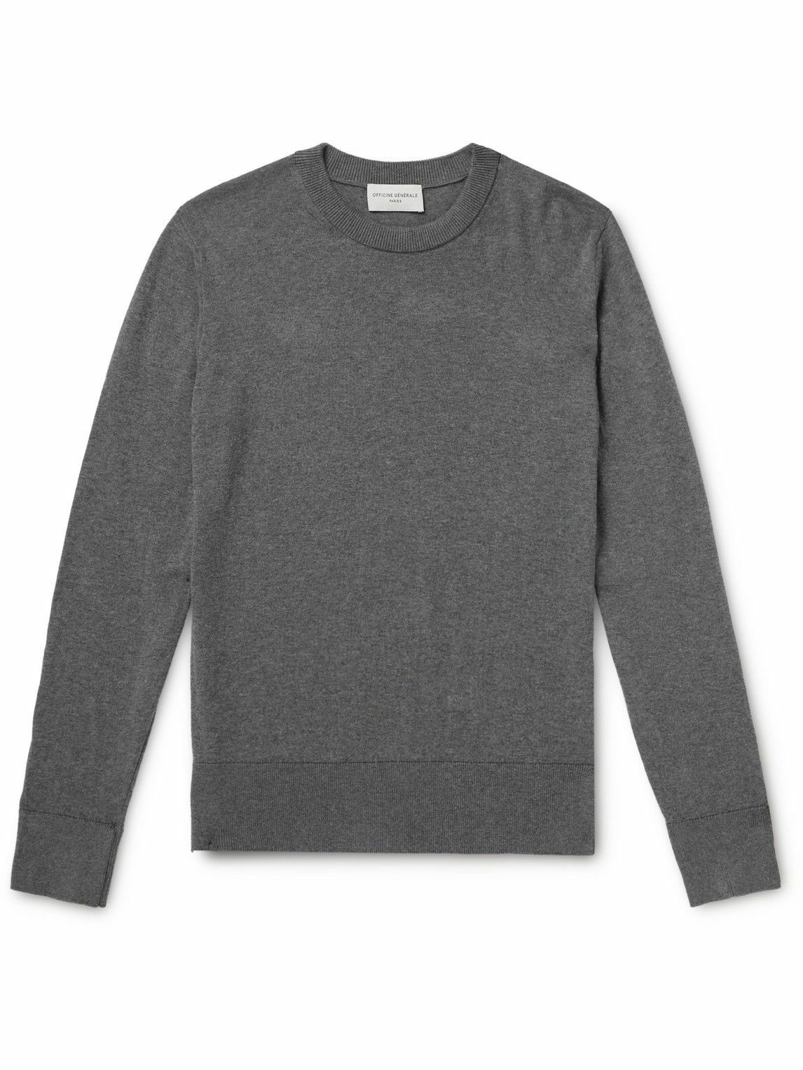 Photo: Officine Générale - Nilo Cotton Sweater - Gray