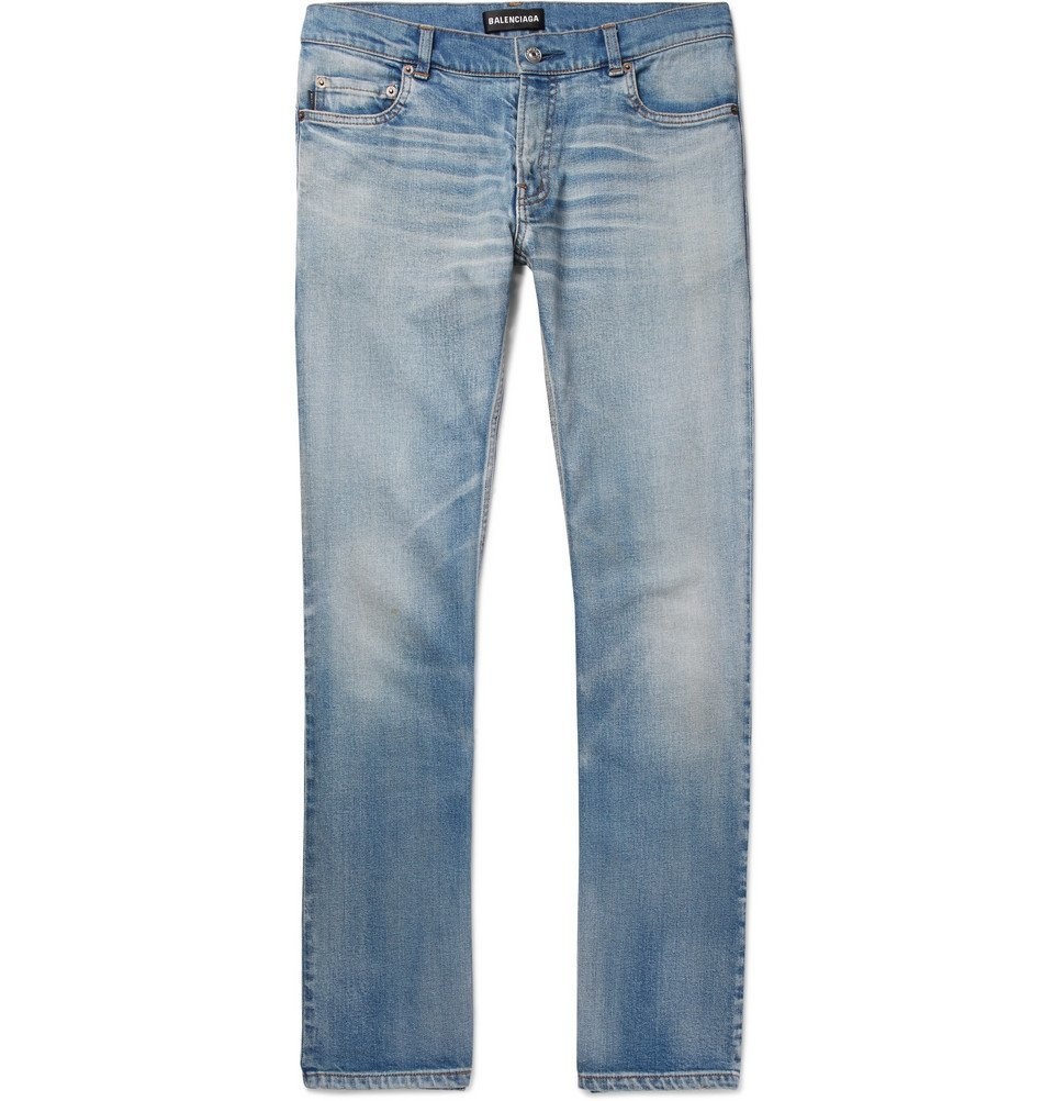 Balenciaga Twotone Wide Jeans in Blue for Men  Lyst