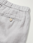 Frescobol Carioca - Felipe Straight-Leg Linen and Cotton-Blend Drawstring Shorts - Gray