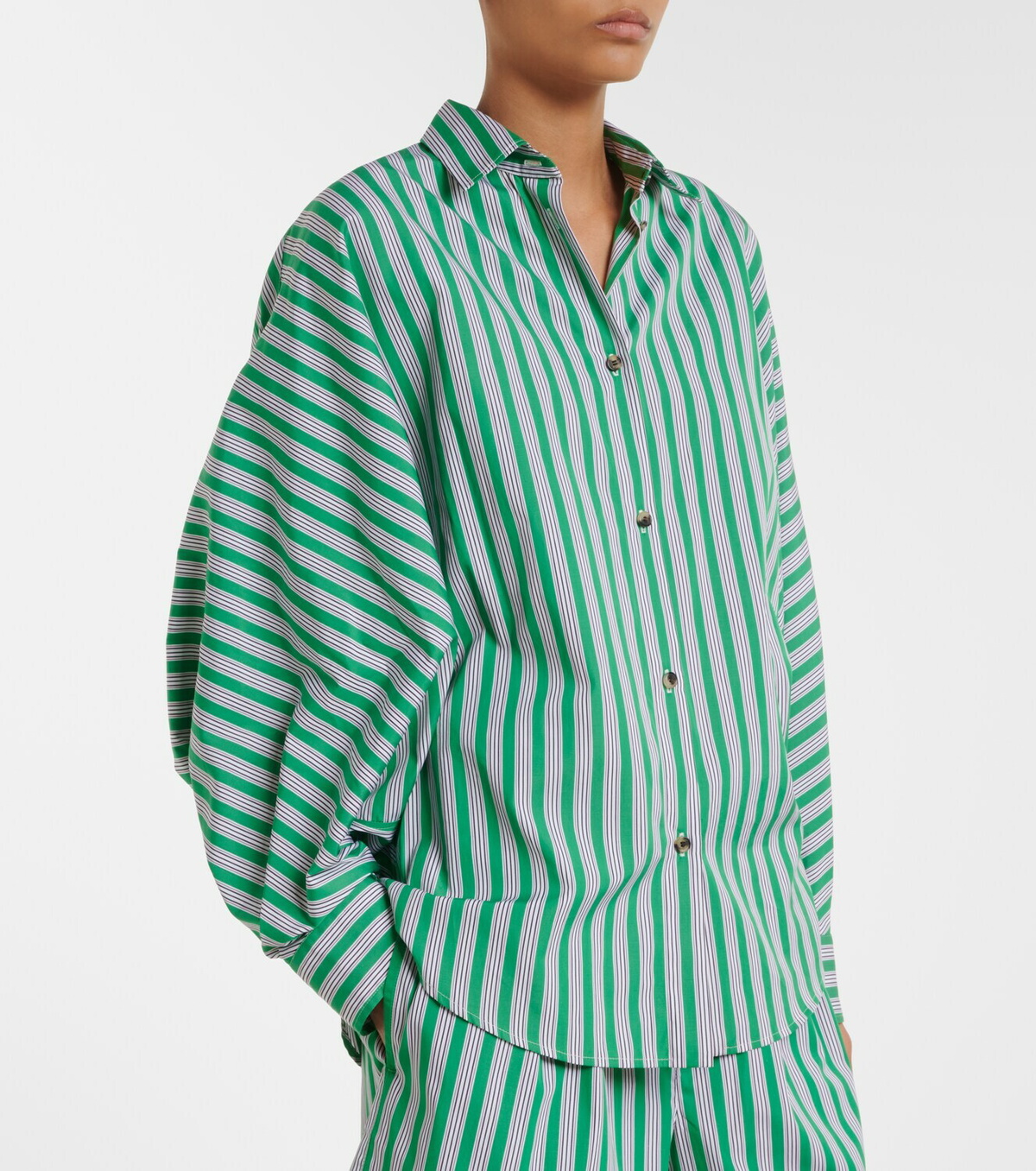 Loewe Double L striped cotton poplin shirt