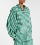 Loewe Double L striped cotton poplin shirt