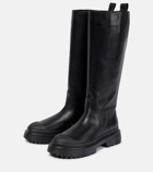 Hogan Leather knee-high boots