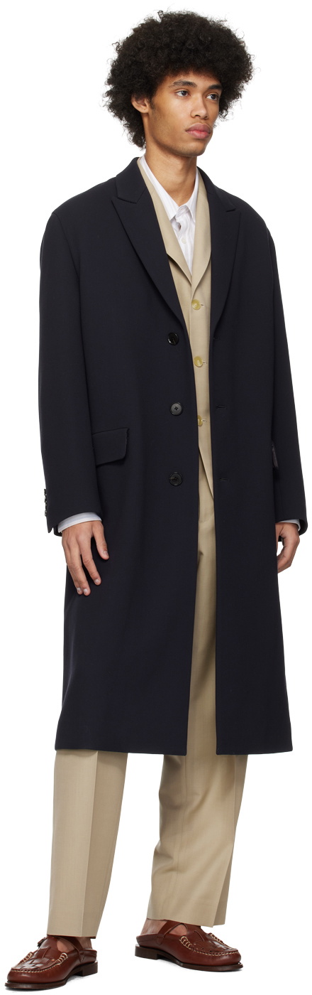 ジャケット・アウター AURALEE 24AW CHESTERFIELD COAT size 3 AURALEE Navy Chesterfield Coat Auralee