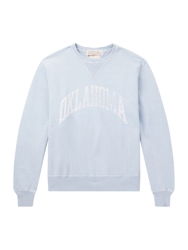 Photo: Remi Relief - Oklahoma Printed Cotton-Jersey Sweatshirt - Blue