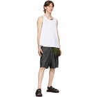 Fumito Ganryu White Watteau Pleats Tank Top