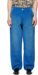 WILLY CHAVARRIA Blue Workwear Carpenter Trousers