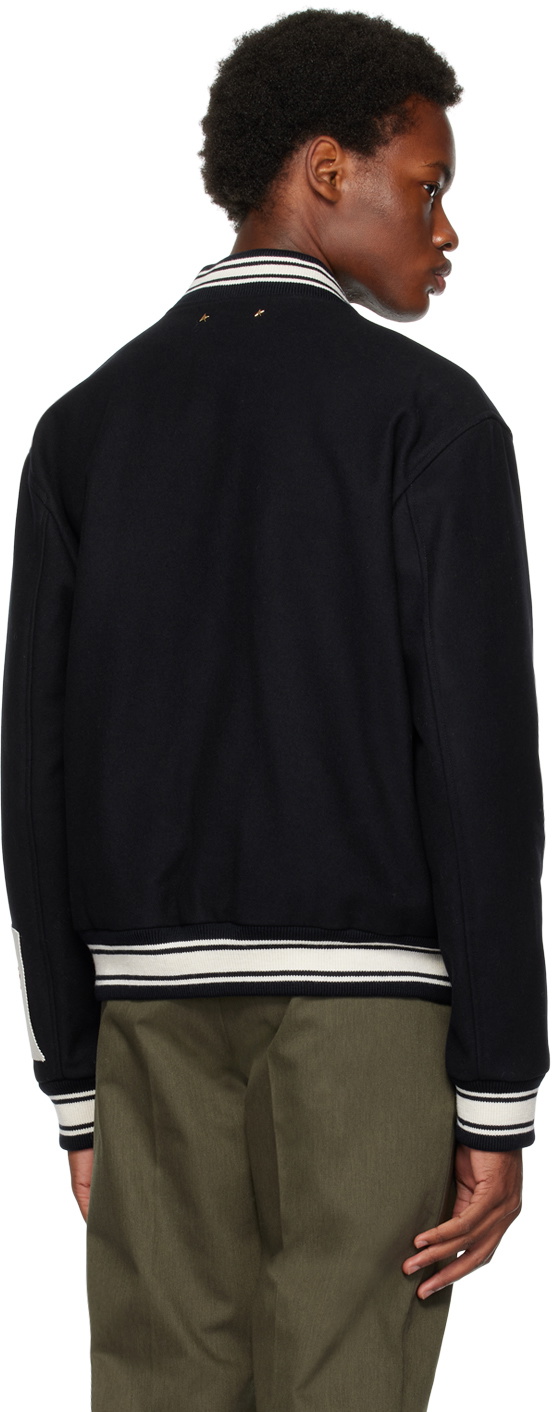 Golden Goose Navy Press-Stud Bomber Jacket