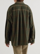 Our Legacy - Borrowed Button-Down Collar Checked Flannel Shirt - Green