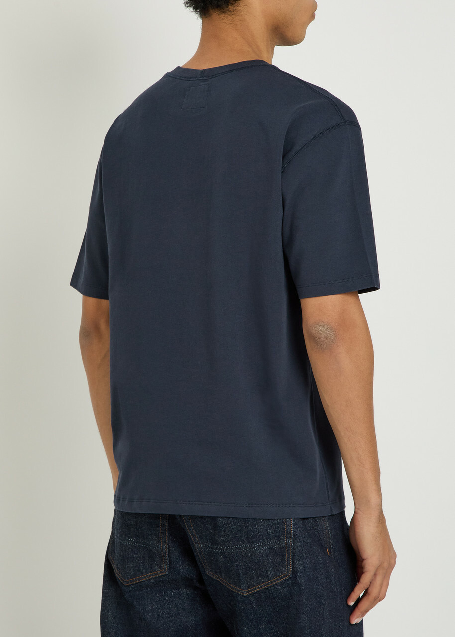 Drake's Hiking Cotton T-shirt Navy