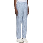 Sunspel Blue and White Striped Pyjama Pants