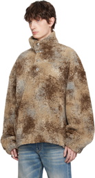 McQueen Brown Oversized Forrest Fleece Sweater