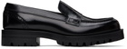 BOSS Black Leather Loafers