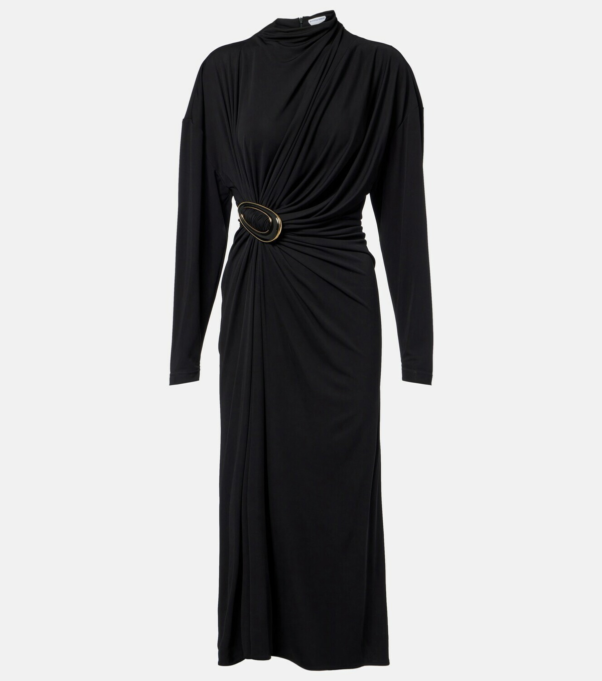 Bottega Veneta Gathered crêpe jersey midi dress