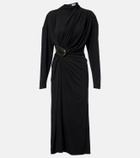 Bottega Veneta Gathered crêpe jersey midi dress