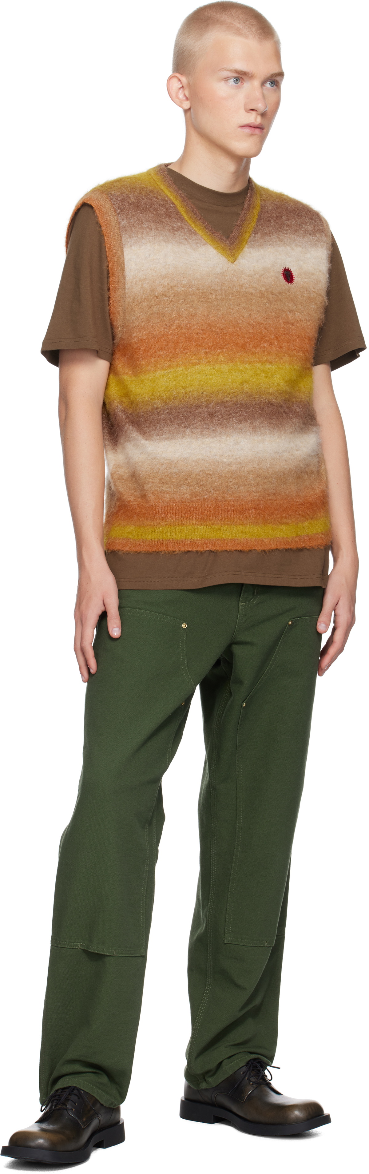 Carhartt Work In Progress Green Double Knee Cargo Pants