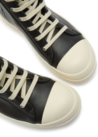 Rick Owens Leather High-top Sneakers Black