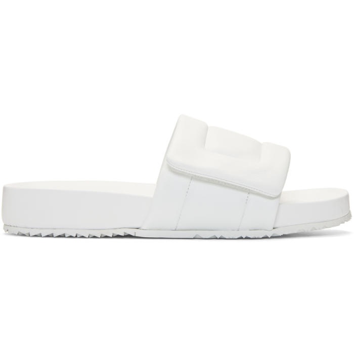 Photo: Maison Margiela White Leather Slide Sandals