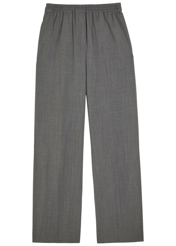 Photo: Weekend Max Mara Petra Straight-leg Woven Trousers Grey