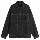 Stan Ray Men's Coverall Jacket in Stonewashed Black Denim