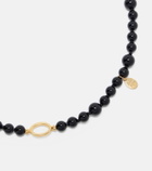 Toteme Inifinity beaded necklace with onyx