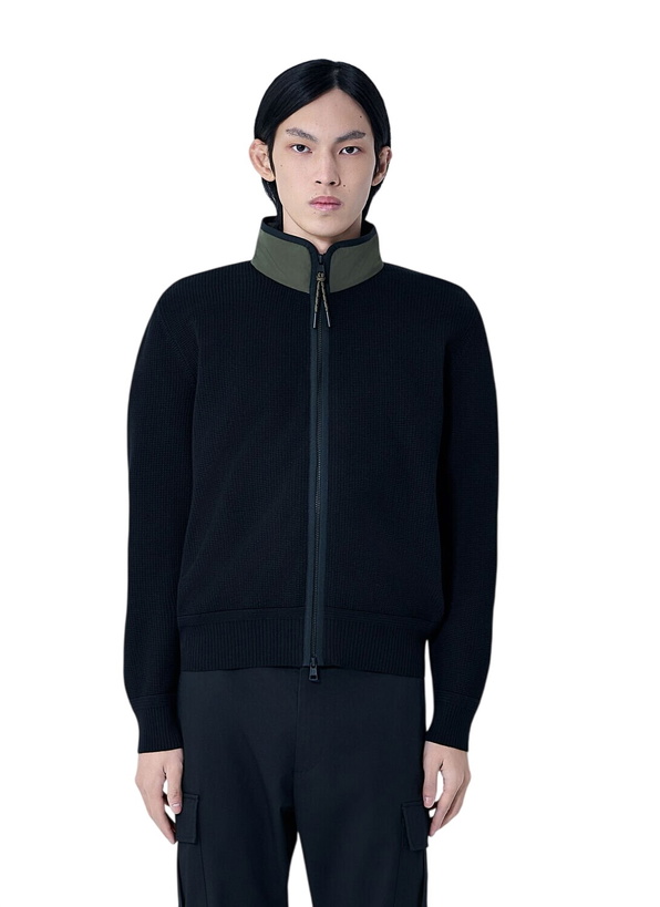 Photo: Moncler High-Neck Zip-Up Cardigan
