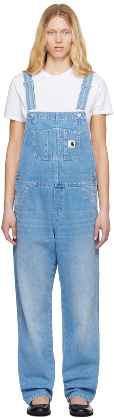 Photo: Carhartt Work In Progress Blue Bib Straight Overalls