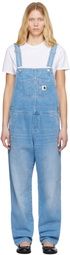 Carhartt Work In Progress Blue Bib Straight Overalls