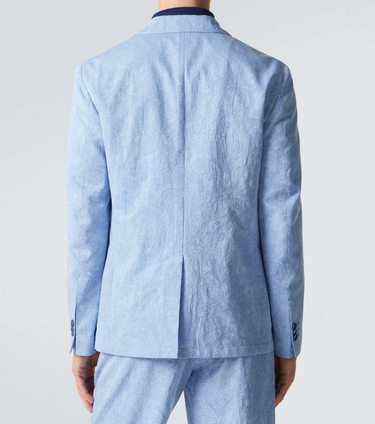 Etro Woven cotton jersey blazer