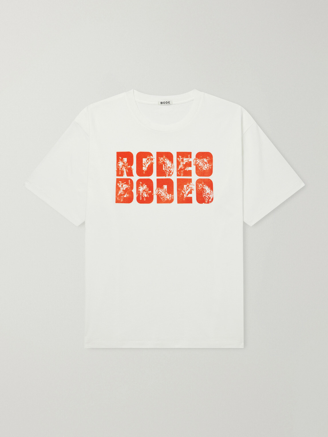 BODE - Rodeo Bodeo Printed Cotton-Jersey T-Shirt - Neutrals