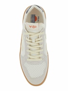 Veja v-82 Grey Low Top Sneakers With Logo Patch On Tongue And Side And Logo Letteirng On The Heel In Leather Unisex