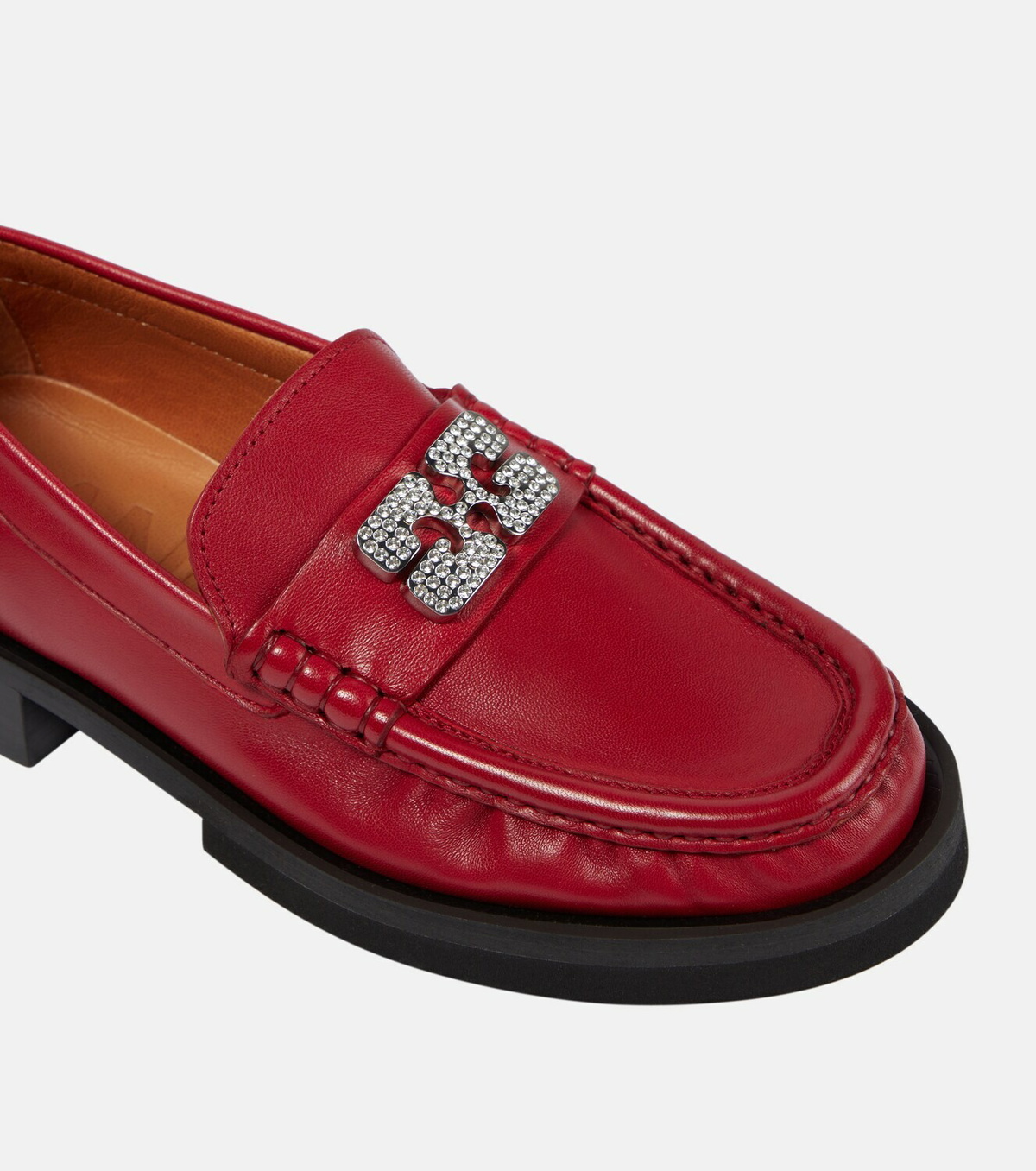 【関税&送料込】Ganni Loafer With Logo Ganni LOAFER WITH BUTTERFLY LOGO - Black | Garmentory