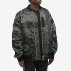 Sacai Men's Bandana Print MA-1 Jacket in Navy