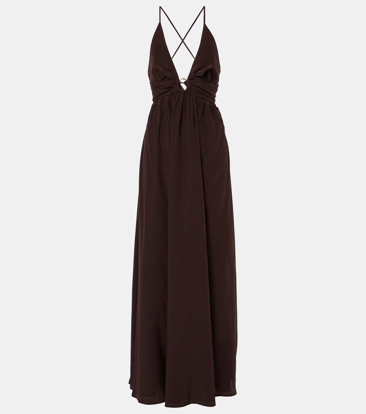 Heidi Klein Coco Palm silk maxi dress