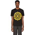 Versace Black Hibiscus Slim Fit T-Shirt