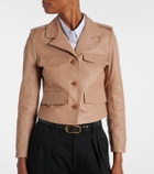 Dorothee Schumacher Sleek Statement cropped leather jacket
