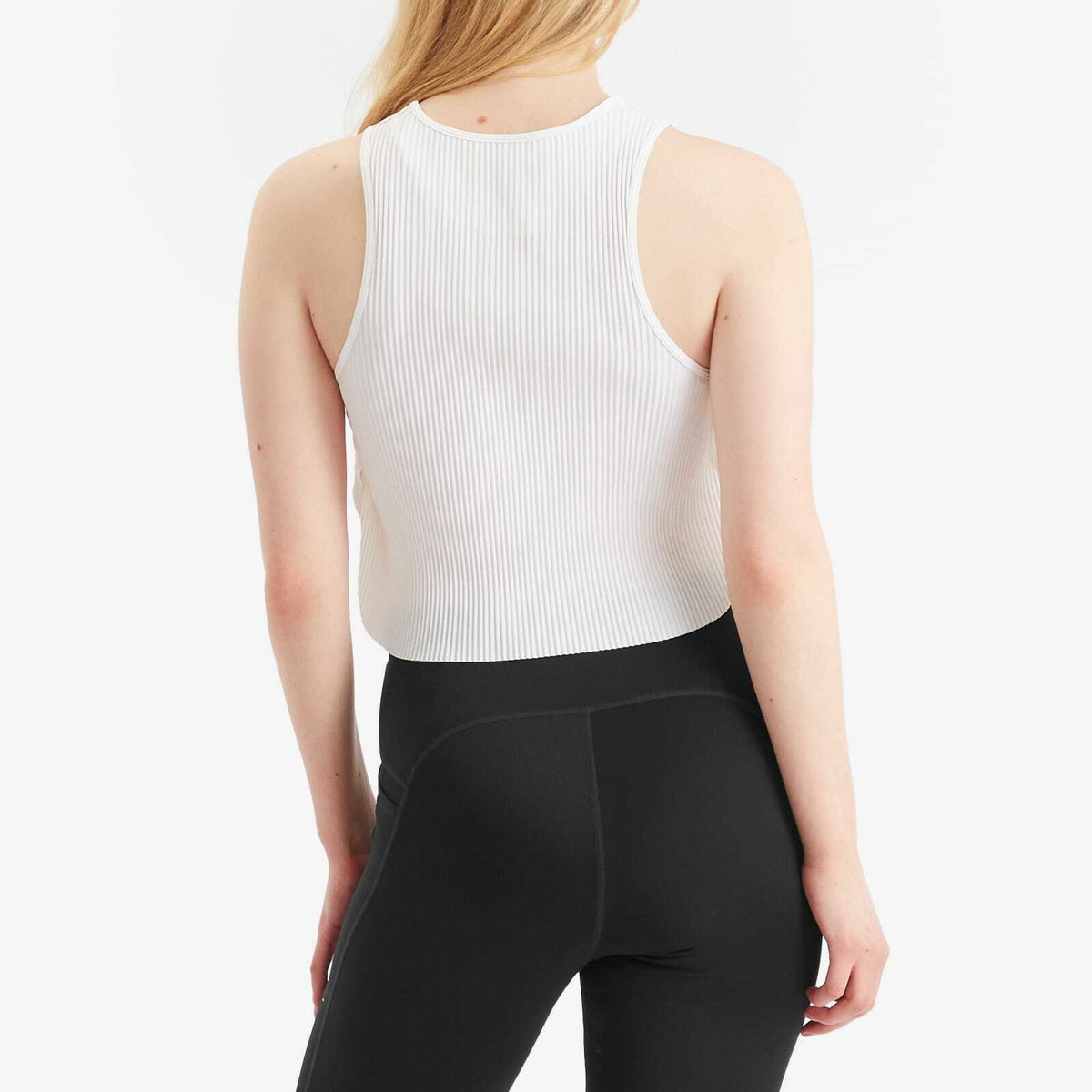Nike Women's Aeroswift Tank Top in White/Black