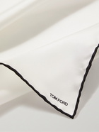 TOM FORD - Contrast-Tipped Silk-Twill Pocket Square