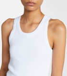Vince Ribbed-knit jersey tank top