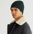 William Lockie - Ribbed Cashmere Beanie - Green