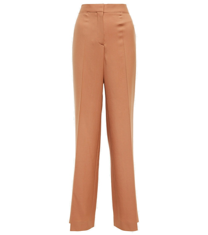 Photo: Stella McCartney - High-rise wool straight pants