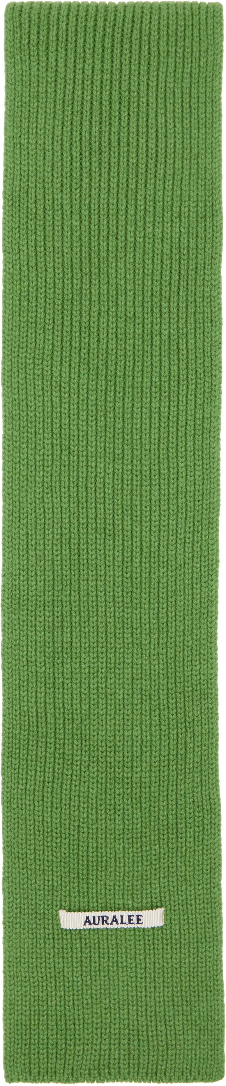 AURALEE Green Light Cashmere Knit Stole