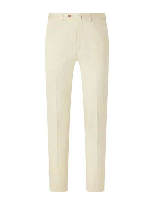 Photo: De Petrillo - Tapered Cotton-Twill Suit Trousers - Neutrals