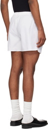 Marine Serre White Regenerated Household Linen Shorts