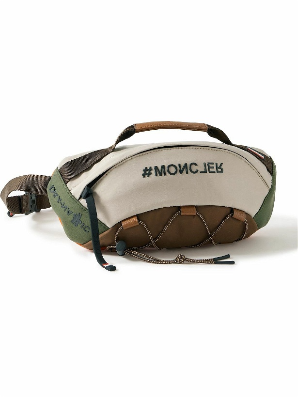 Photo: Moncler Grenoble - Logo-Appliquéd Leather-Trimmed Shell Belt Bag