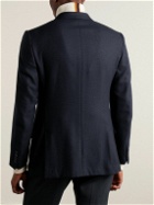 Dunhill - Double-Breasted Wool and Cashmere-Blend Blazer - Blue