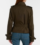 Burberry Cropped cotton gabardine trench jacket