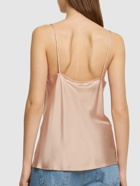 FORTE_FORTE - Stretch Silk Satin Strappy Top