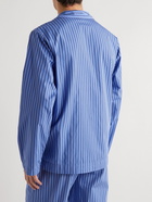 TEKLA - Striped Organic Cotton-Poplin Pyjama Shirt - Blue