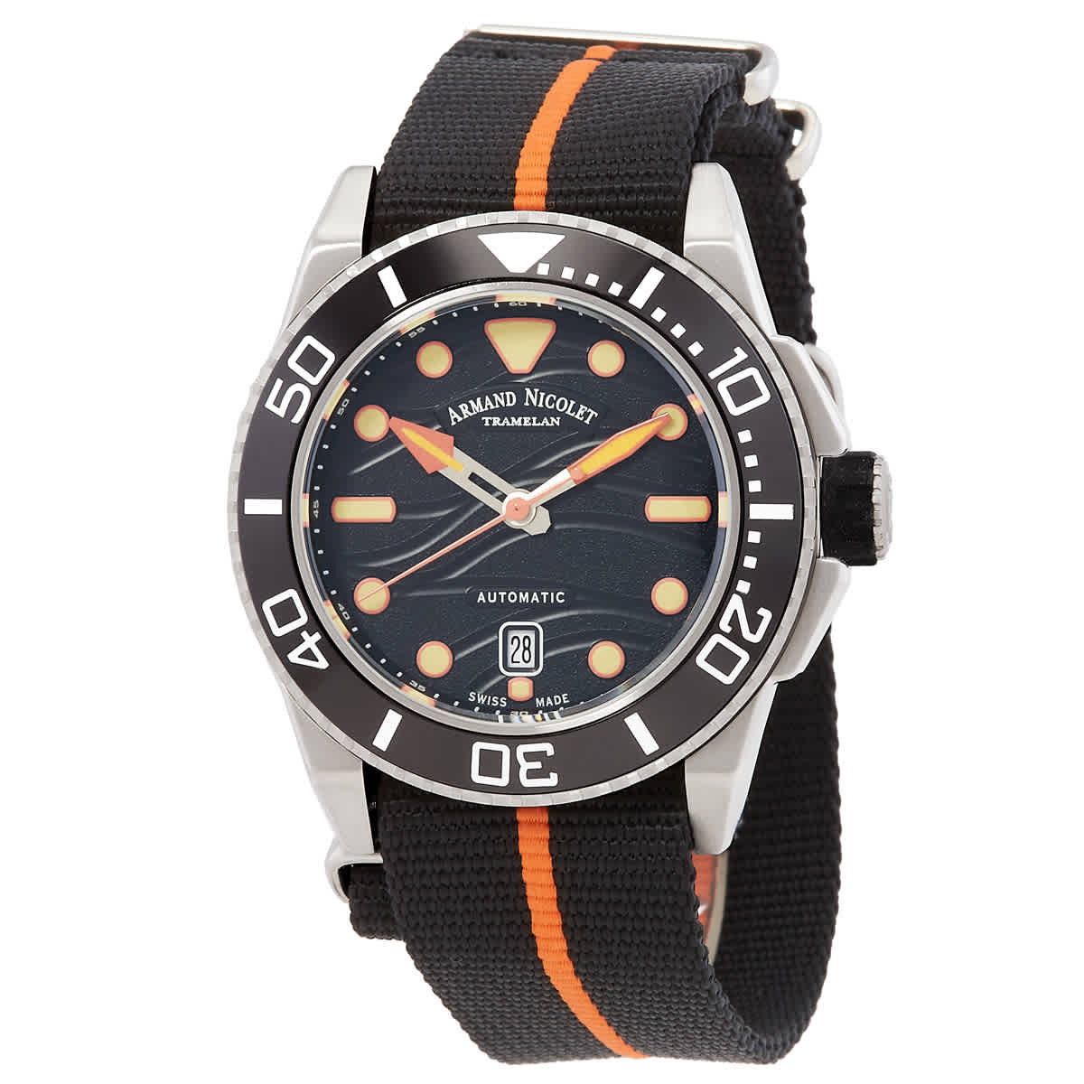 Armand Nicolet JSH Automatic Black Dial Mens Watch A480PGN NO BN24480AANO Armand Nicolet